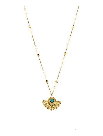 Collier de turquoise Luxenter fini et plaqué or 18k - Kumora