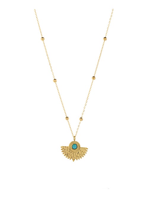Collier de turquoise Luxenter fini et plaqué or 18k - Kumora - Kiabi