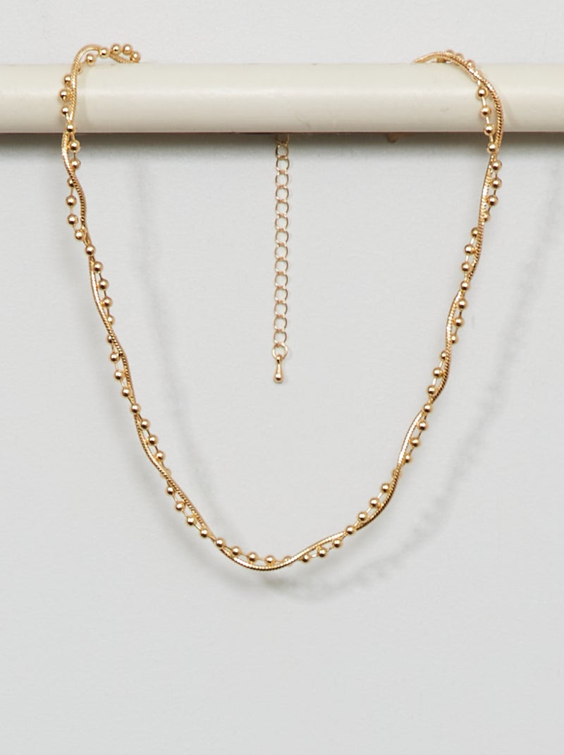 Collier doré torsadé doré - Kiabi