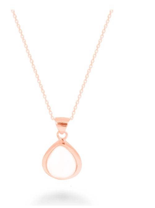 Collier en argent 925 et œil de chat plaqué or rose 18K - Kiabi