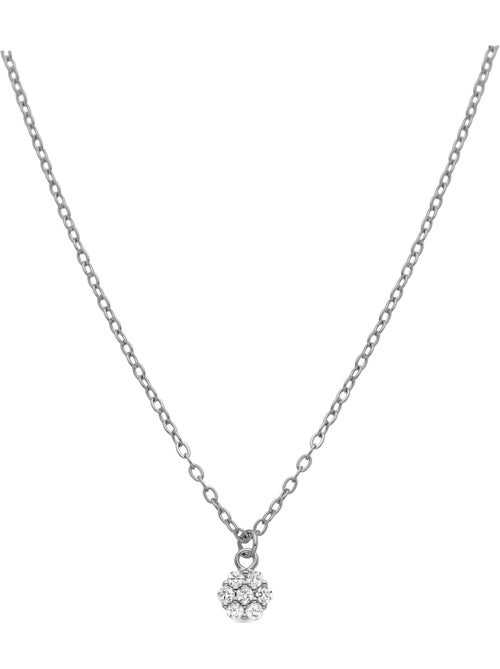 Collier en argent 925 et zirconium brillant rhodié - Oris - Kiabi Collier en argent 925 et zirconium brillant rhodié - Oris - Kiabi