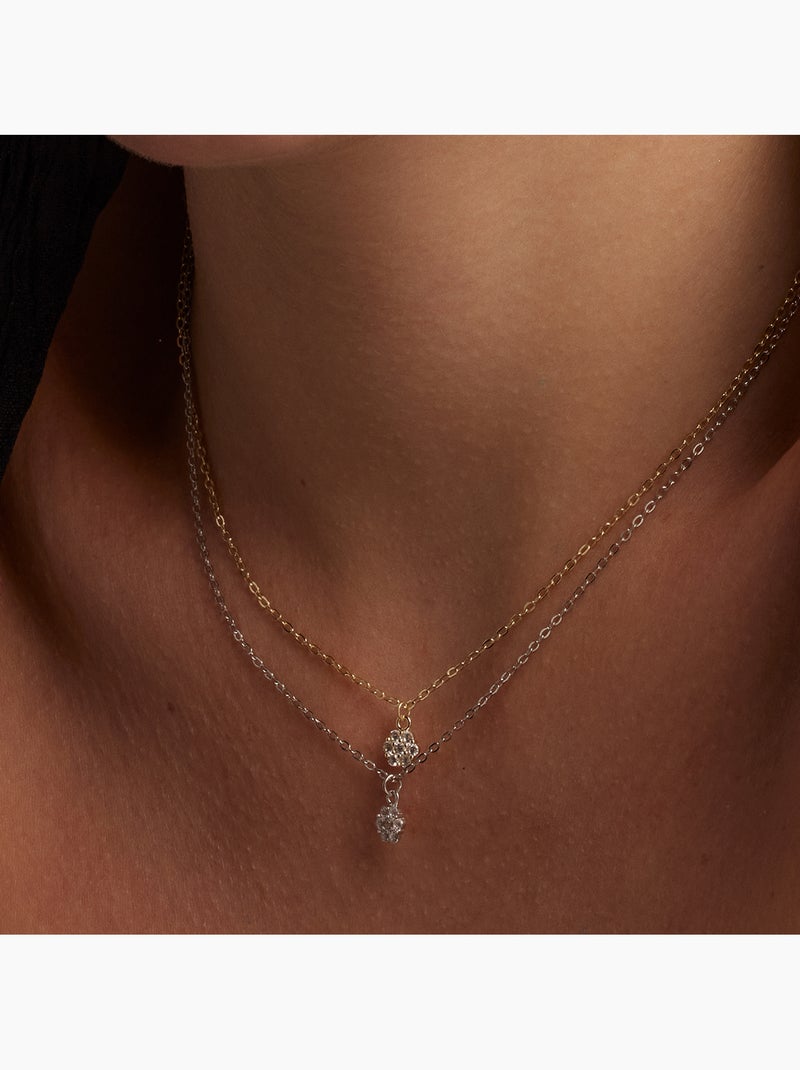 Collier en argent 925 et zirconium brillant rhodié - Oris Argent - Kiabi