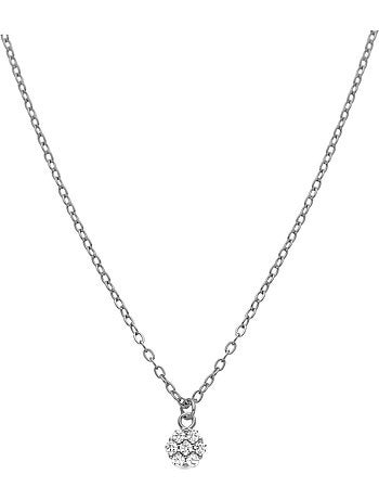 Collier en argent 925 et zirconium brillant rhodié - Oris