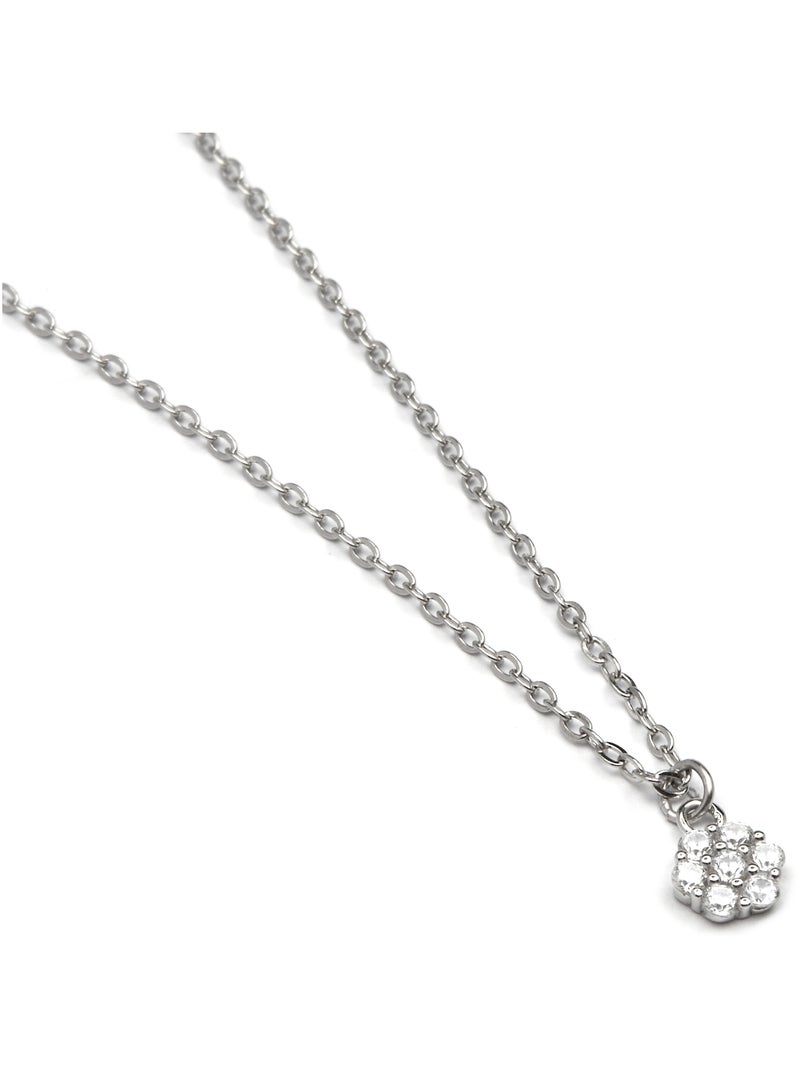 Collier en argent 925 et zirconium brillant rhodié - Oris Blanc - Kiabi