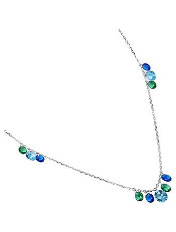 Collier en argent 925 Luxenter avec zircon multicolore plaqué rhodium - Onxo