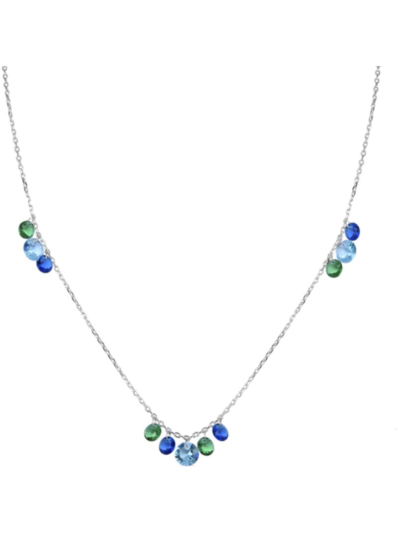 Collier en argent 925 Luxenter avec zircon multicolore plaqué rhodium - Onxo Argent - Kiabi