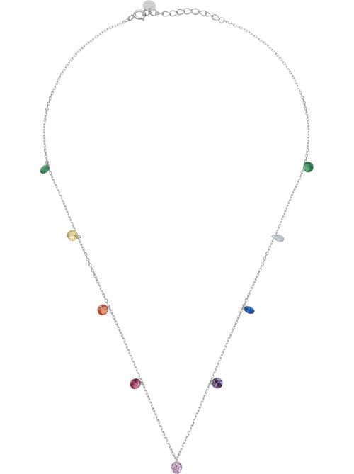 Collier en argent 925 Luxenter avec zircon multicolore plaqué rhodium - Rolcon - Kiabi Collier en argent 925 Luxenter avec zircon multicolore plaqué rhodium - Rolcon - Kiabi