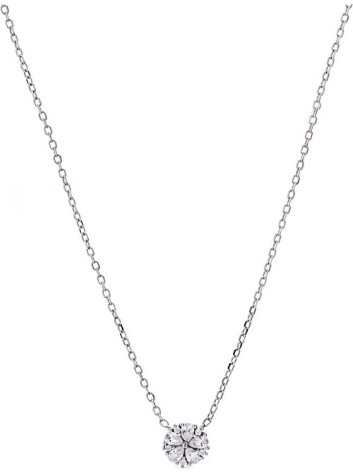 Collier en argent 925 Luxenter avec zirconium brillant plaqué rhodium - Ashee - Kiabi