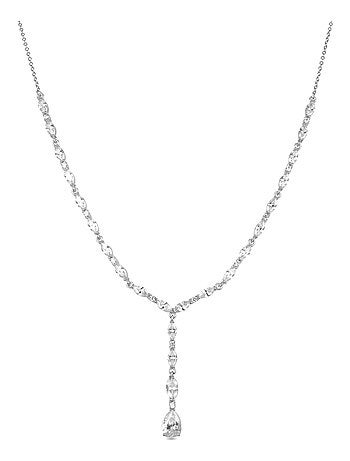 Collier en argent 925 Luxenter avec zirconium brillant plaqué rhodium - Jibki