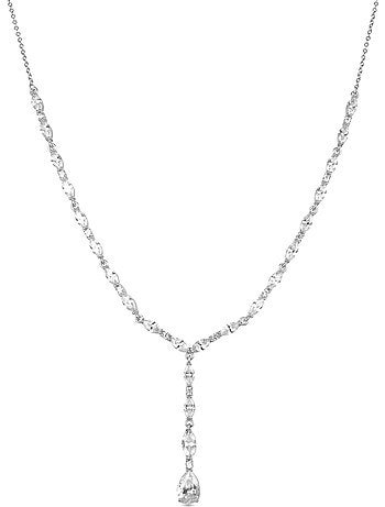Collier en argent 925 Luxenter avec zirconium brillant plaqué rhodium - Jibki