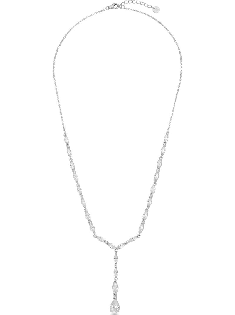 Collier en argent 925 Luxenter avec zirconium brillant plaqué rhodium - Jibki Argent - Kiabi