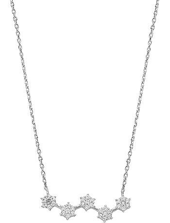Collier en argent 925 Luxenter avec zirconium brillant plaqué rhodium - Rani