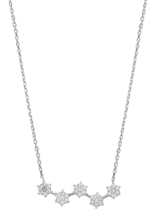 Collier en argent 925 Luxenter avec zirconium brillant plaqué rhodium - Rani - Kiabi