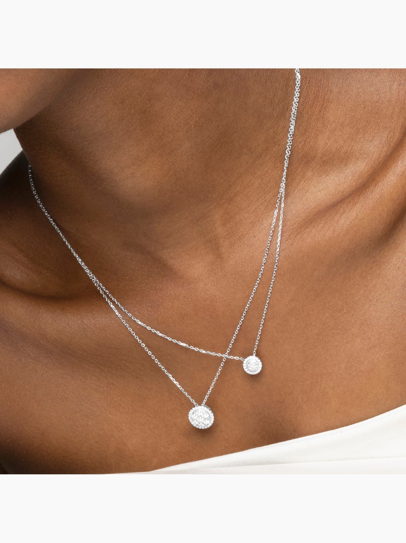 Collier en argent 925 Luxenter avec zircons brillants plaqués rhodium - Adhel Argent - Kiabi