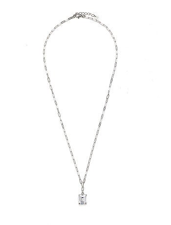 Collier en argent 925 Luxenter avec zircons brillants plaqués rhodium - Askuo