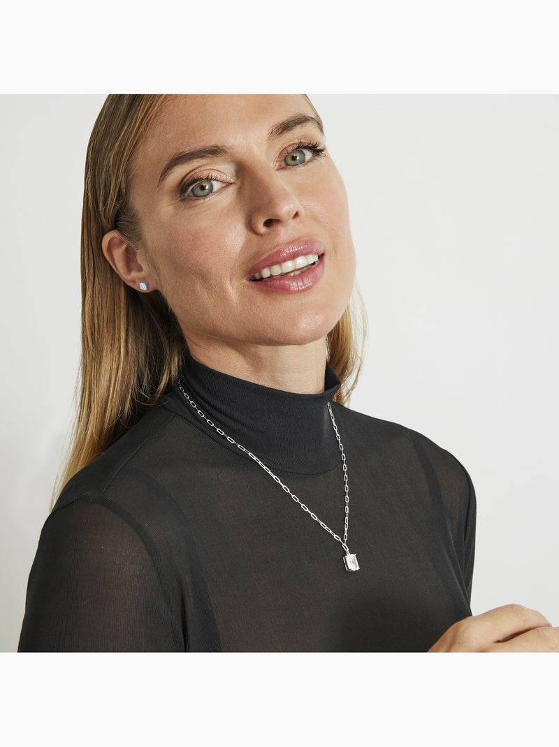 Collier en argent 925 Luxenter avec zircons brillants plaqués rhodium - Askuo Argent - Kiabi