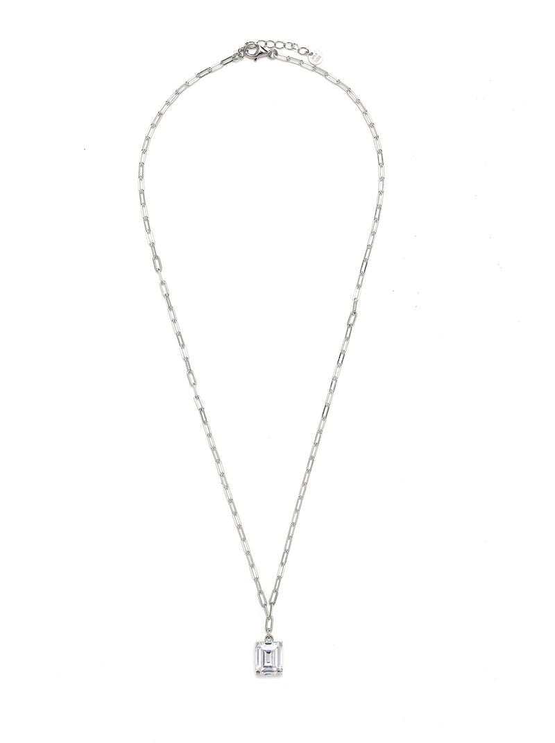 Collier en argent 925 Luxenter avec zircons brillants plaqués rhodium - Askuo Argent - Kiabi
