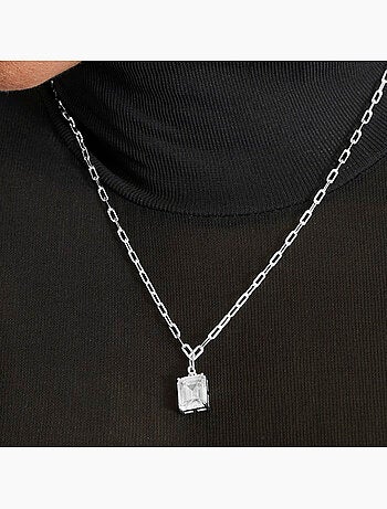 Collier en argent 925 Luxenter avec zircons brillants plaqués rhodium - Askuo