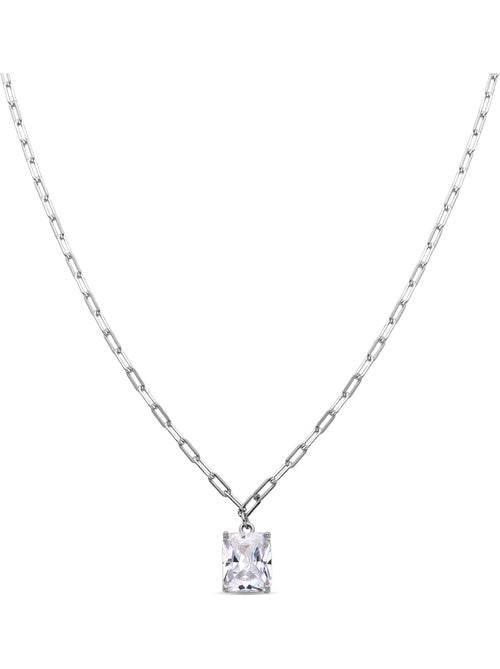 Collier en argent 925 Luxenter avec zircons brillants plaqués rhodium - Askuo - Kiabi