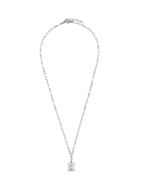 Collier en argent 925 Luxenter avec zircons brillants plaqués rhodium - Askuo - Kiabi