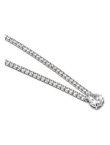 Collier en argent 925 Luxenter avec zircons brillants plaqués rhodium - Guoi