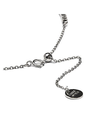 Collier en argent 925 Luxenter avec zircons brillants plaqués rhodium - Guoi