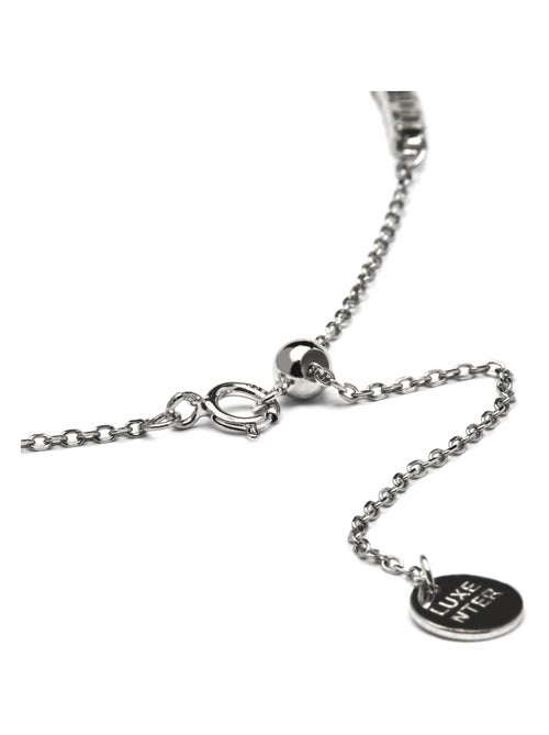 Collier en argent 925 Luxenter avec zircons brillants plaqués rhodium - Guoi - Kiabi