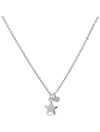 Collier en argent 925 Luxenter avec zircons brillants plaqués rhodium - Nasdic