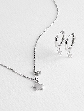 Collier en argent 925 Luxenter avec zircons brillants plaqués rhodium - Nasdic