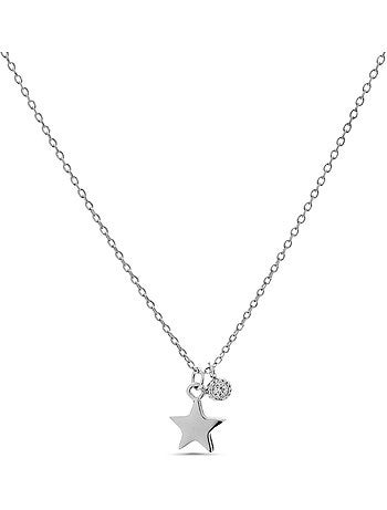 Collier en argent 925 Luxenter avec zircons brillants plaqués rhodium - Nasdic