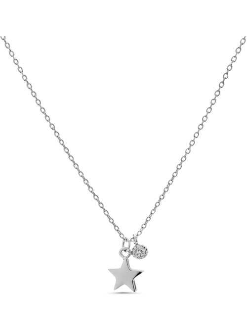 Collier en argent 925 Luxenter avec zircons brillants plaqués rhodium - Nasdic - Kiabi Collier en argent 925 Luxenter avec zircons brillants plaqués rhodium - Nasdic - Kiabi