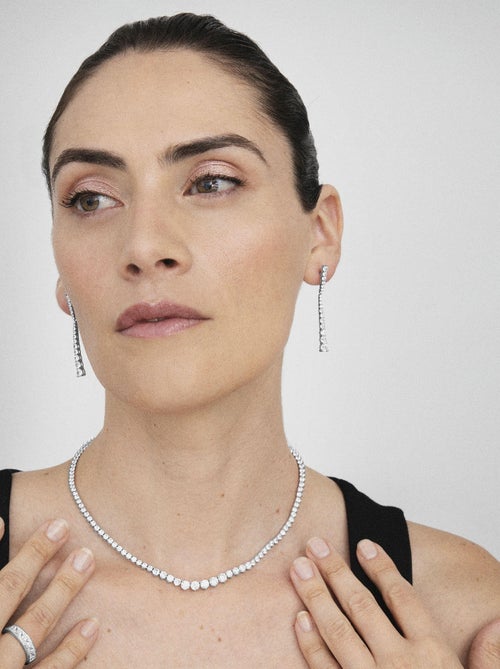 Collier en argent 925 Luxenter avec zircons brillants plaqués rhodium - Niriel - Kiabi