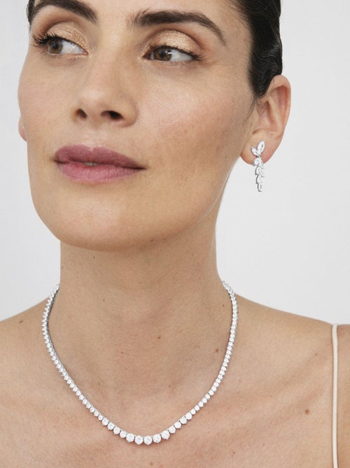 Collier en argent 925 Luxenter avec zircons brillants plaqués rhodium - Niriel - Kiabi