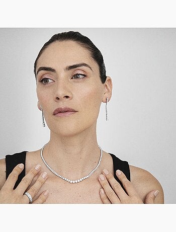 Collier en argent 925 Luxenter avec zircons brillants plaqués rhodium - Niriel