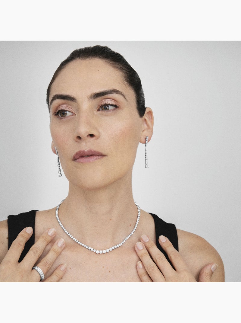 Collier en argent 925 Luxenter avec zircons brillants plaqués rhodium - Niriel Argent - Kiabi
