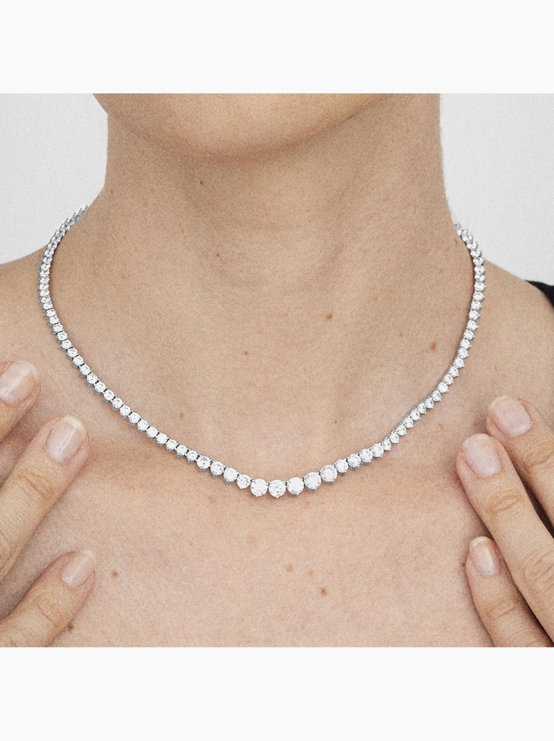 Collier en argent 925 Luxenter avec zircons brillants plaqués rhodium - Niriel Argent - Kiabi