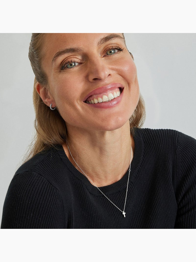 Collier en argent 925 Luxenter avec zircons brillants plaqués rhodium - Sharra Argenté - Kiabi