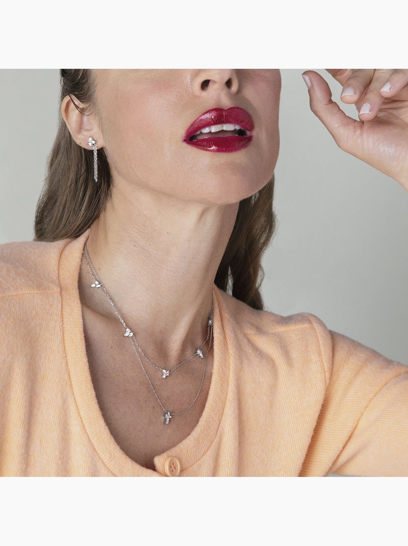 Collier en argent 925 Luxenter avec zircons brillants plaqués rhodium - Sharra Argenté - Kiabi