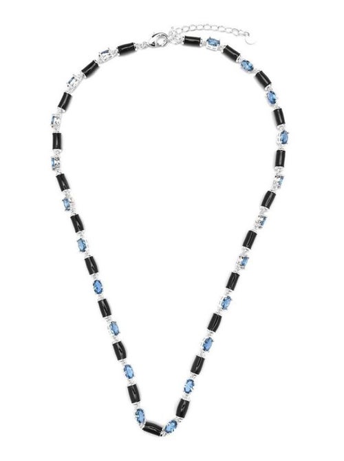 Collier en argent sterling et zircon topaze bleue rhodié - Tatui - Kiabi