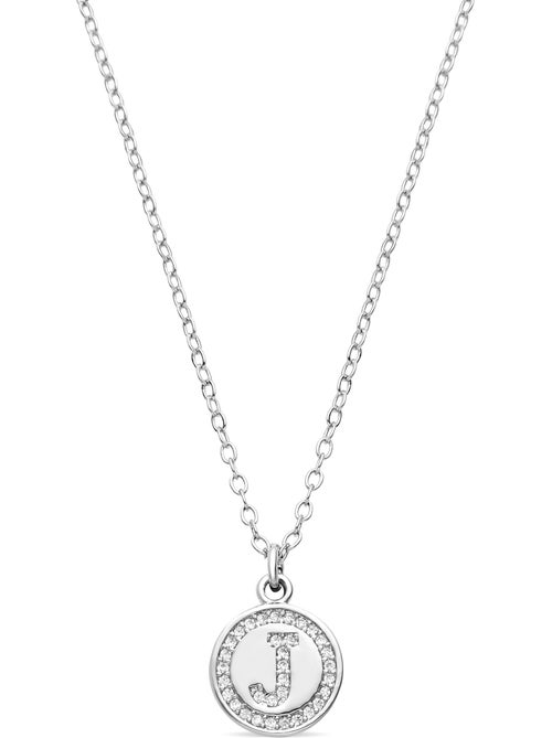 Collier en zircone brillant fini au Rhodium - Lettre J de l’alphabet - Kiabi Collier en zircone brillant fini au Rhodium - Lettre J de l’alphabet - Kiabi