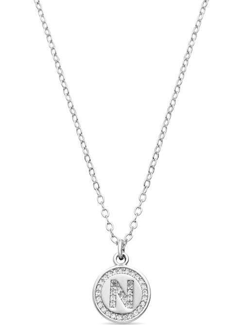 Collier en zirconie brillant avec finition rhodium - Lettre N de l’alphabet - Kiabi Collier en zirconie brillant avec finition rhodium - Lettre N de l’alphabet - Kiabi