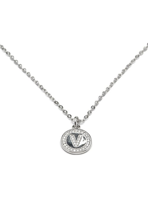 Collier en zirconie brillant avec finition rhodium - lettre V de l’alphabet - Kiabi Collier en zirconie brillant avec finition rhodium - lettre V de l’alphabet - Kiabi
