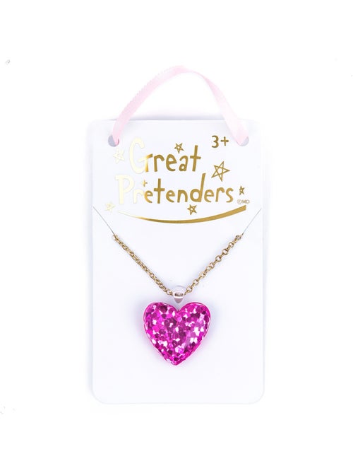 Collier enfant coeur pailleté Glitter heart Great Pretenders - Kiabi