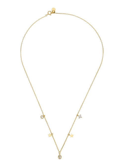 Collier étoile Luxenter en argent 925 et zirconium brillant, plaqué or jaune 18 carats - Kiabi