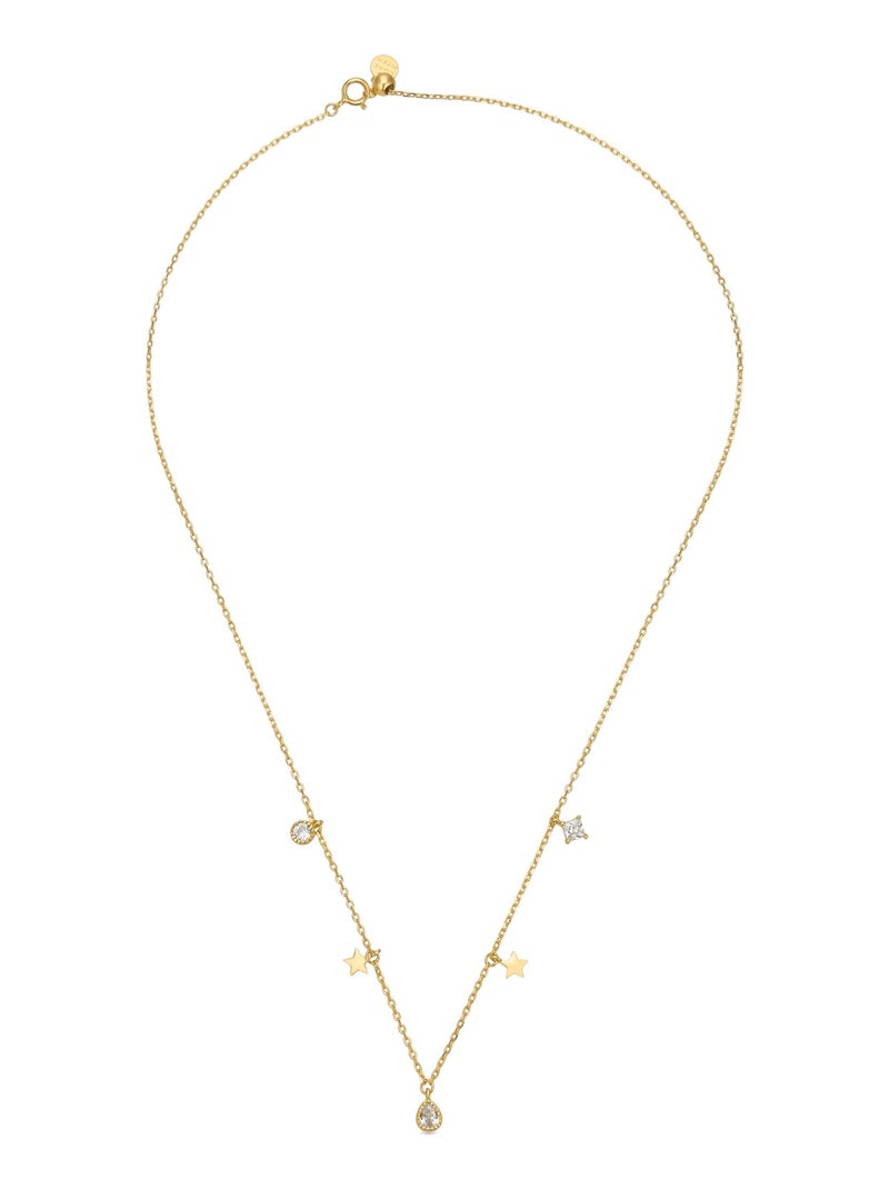 Collier étoile Luxenter en argent 925 et zirconium brillant, plaqué or jaune 18 carats Doré/or - Kiabi