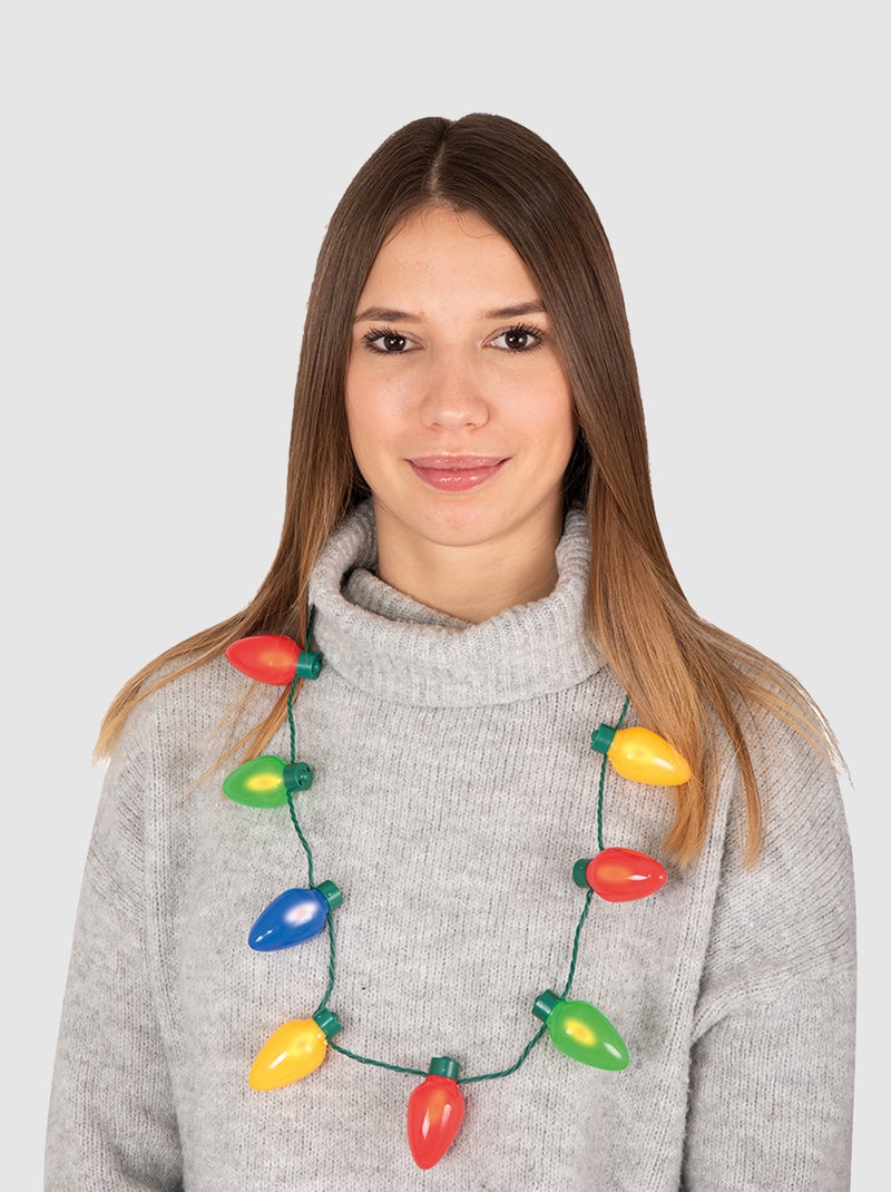 Collier guirlande de Noël lumineux Vert - Kiabi