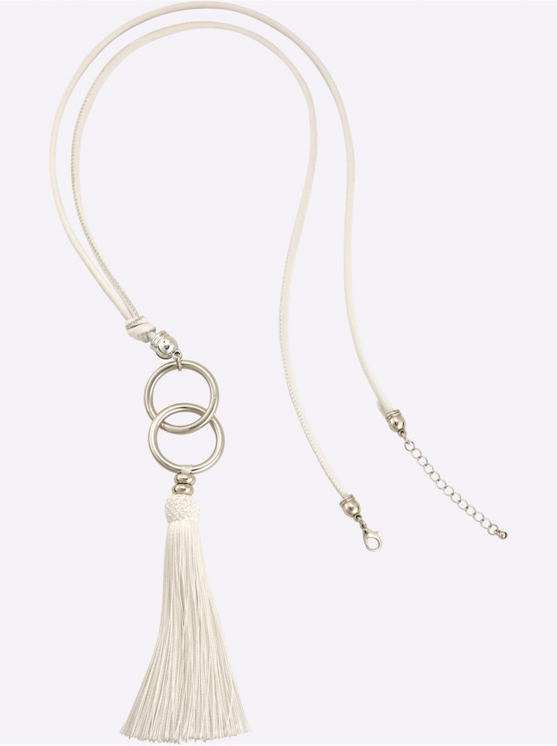 Collier Houppe Décorative - Taille Standard - helline Ecru - Kiabi