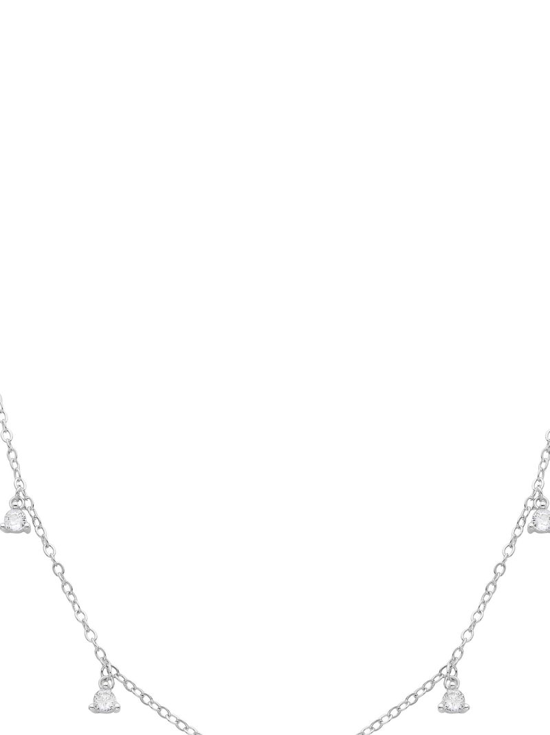 Collier Kisain,composé de zircon brillant,rhodié Multicolore - Kiabi