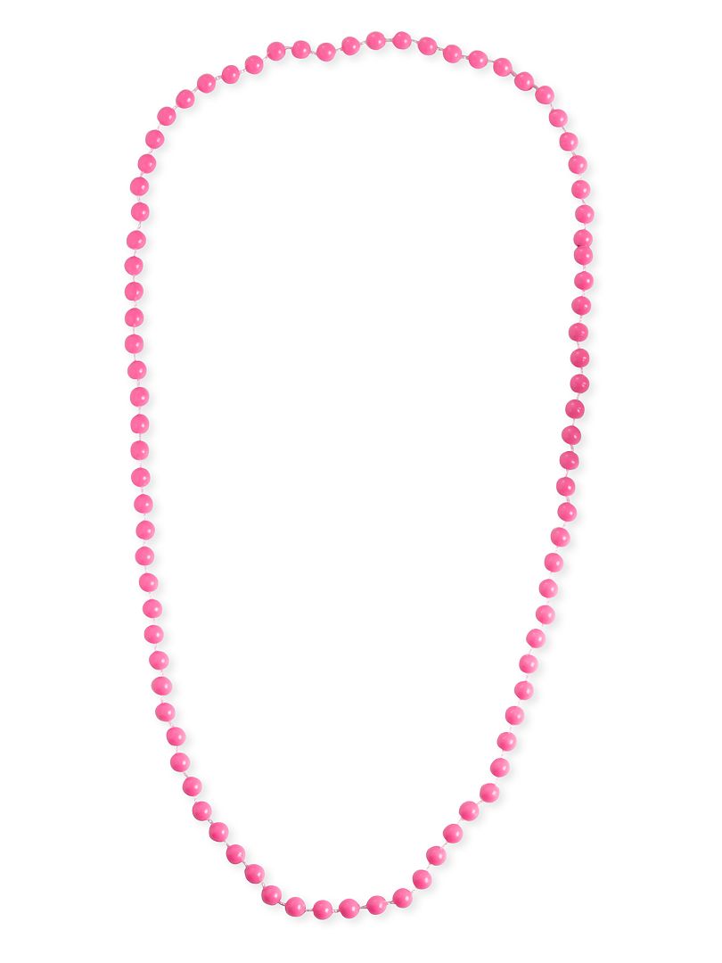 Collier long perles rose - Kiabi