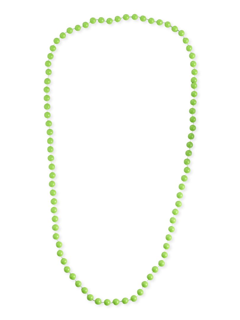 Collier long perles vert - Kiabi